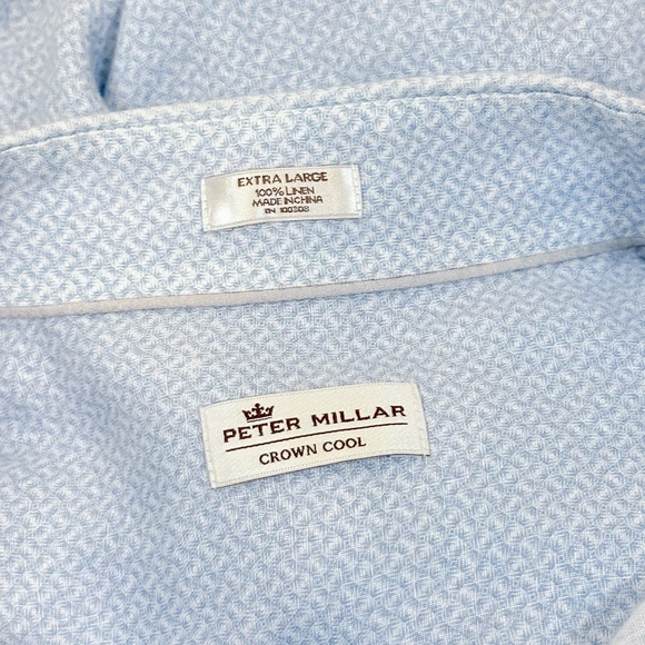 Peter Millar Crown Cool 100% Linen Button Up Shirt - Picture 11 of 12